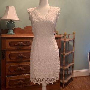 Lilly Pulitzer white lace dress.